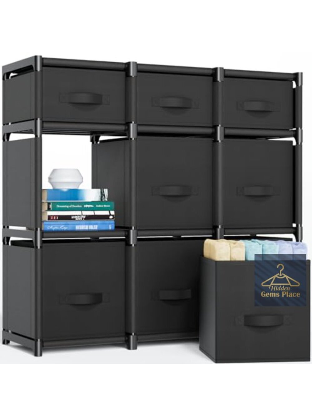 9 Cube Storage Organizer Closet Shelf with Drawers Easy Assemble